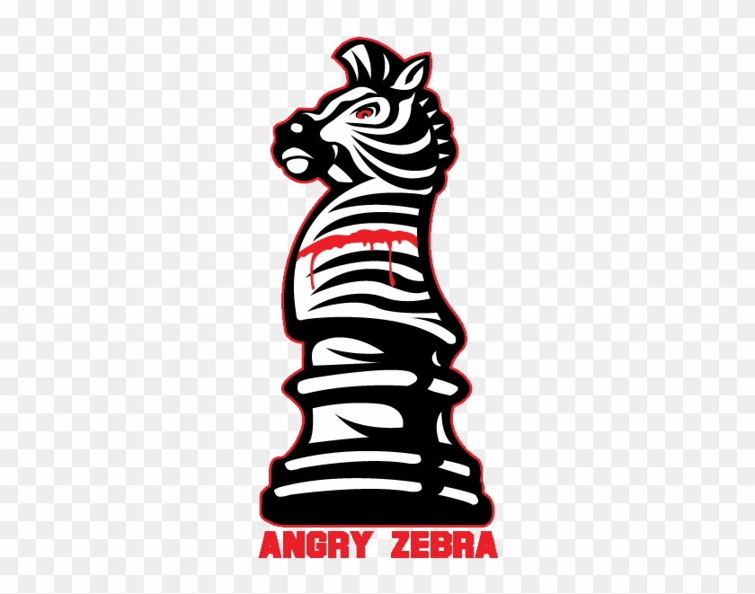 Angry Zebra Chess Piece Logo - Chess Knight #1147459