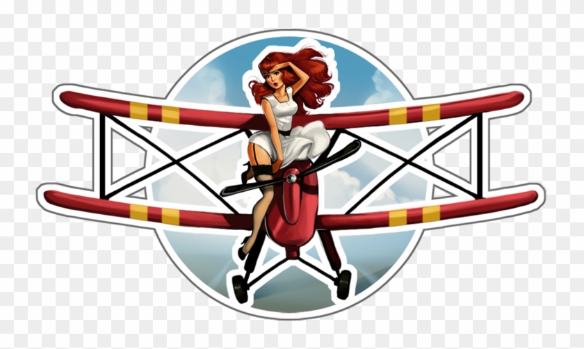 Airplane Pin-up Girl Logo Aircraft - Pin Up #1147470