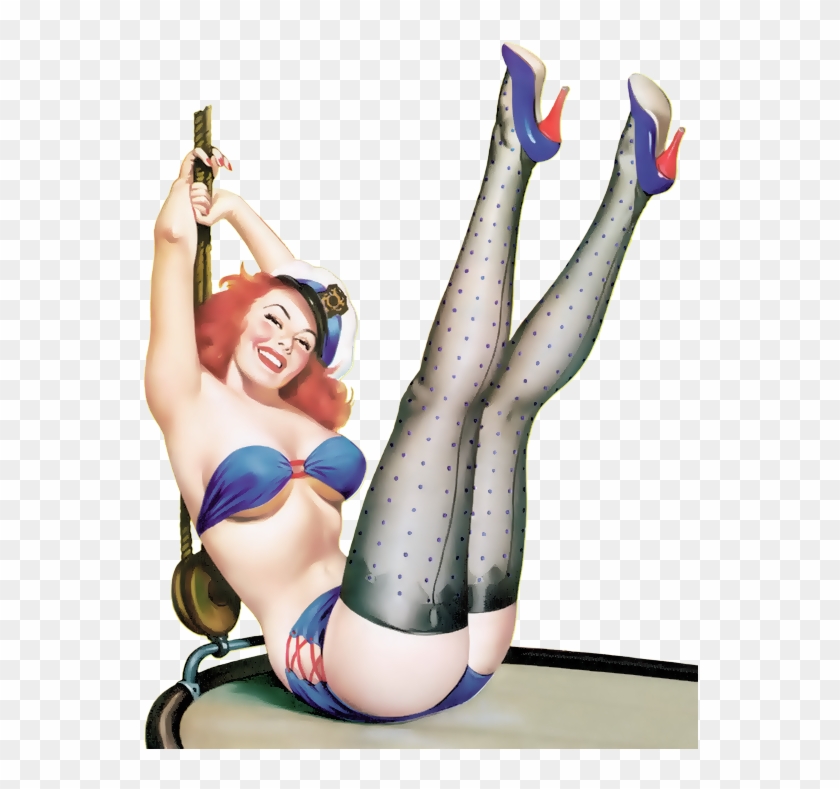 Tubes Pin-up - Pinup Redhead Ship Captain Pinup Poster Print (18 X #1147473