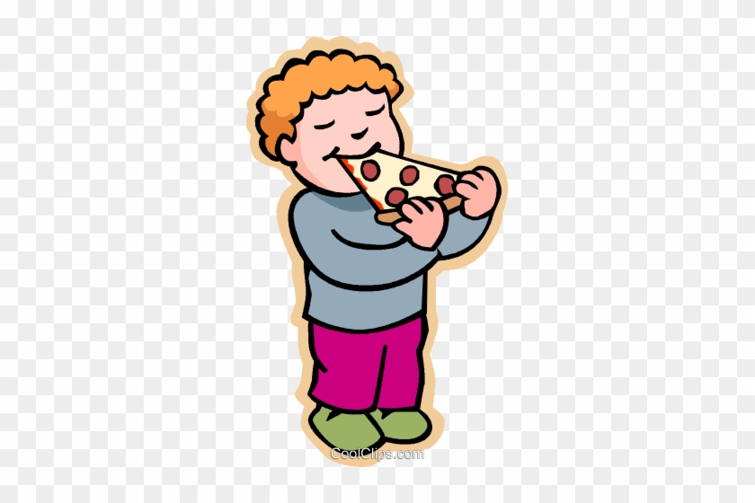 Eating Kids Clipart Collection - Person Eating Pizza Clipart #1147476