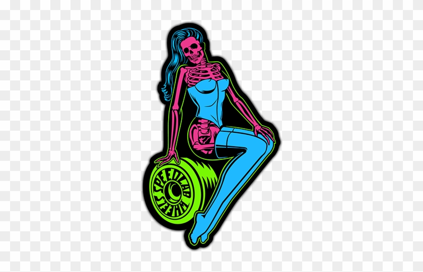 Speedlab Wheels 'sitting Pinup' Sticker - Pin-up Model #1147502