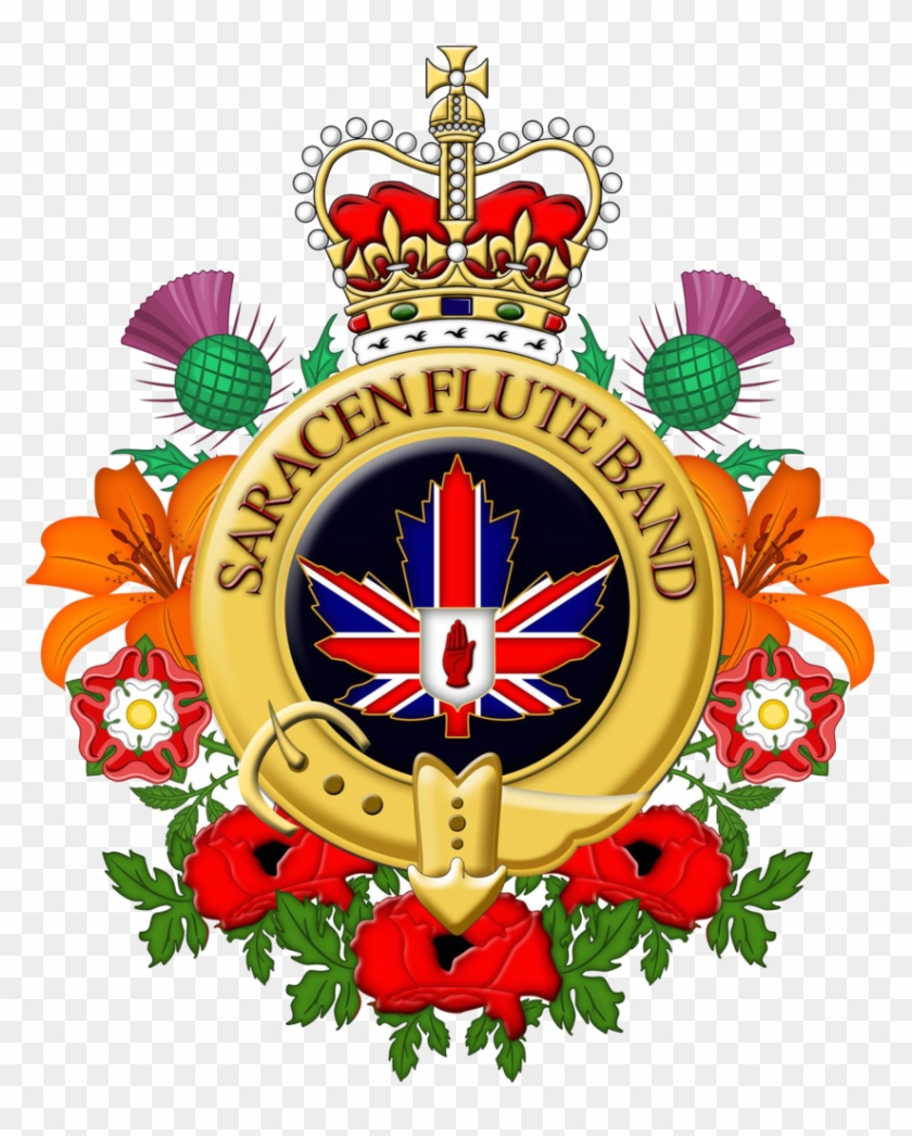 Saracen Flute Band Badge By Britannialoyalist Saracen - Tudor Rose Border #1147610