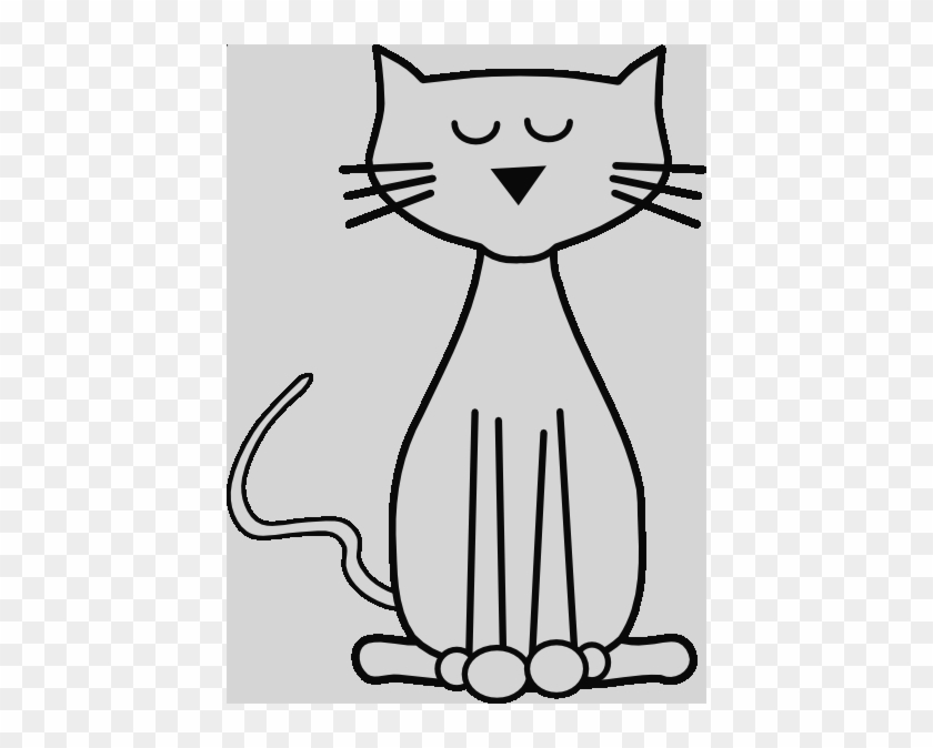 Pete Cat Outline Clip Art At Clker Cat Outline Clipart - Kitten Clip Art #1147662