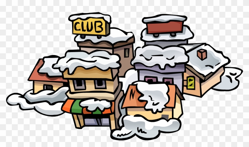 Town In Oldest Map - Old Club Penguin Map #1148032