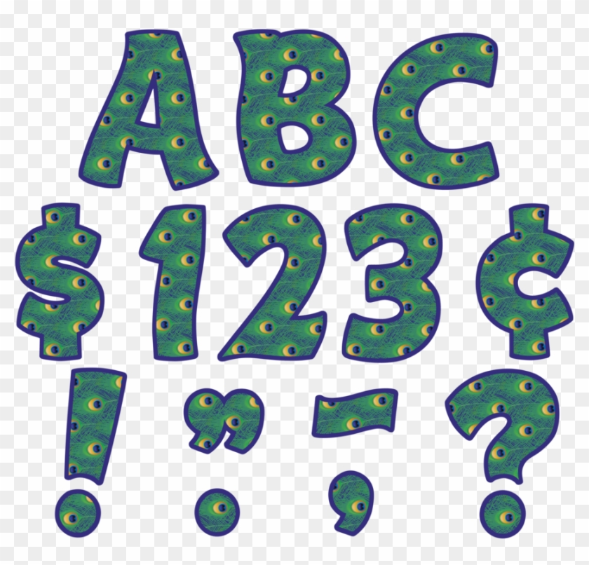 Tcr5452 Peacock Funtastic 4" Letters Combo Pack Image - Teacher Created Resources Peacock Funtastic 4" Letters #1148041
