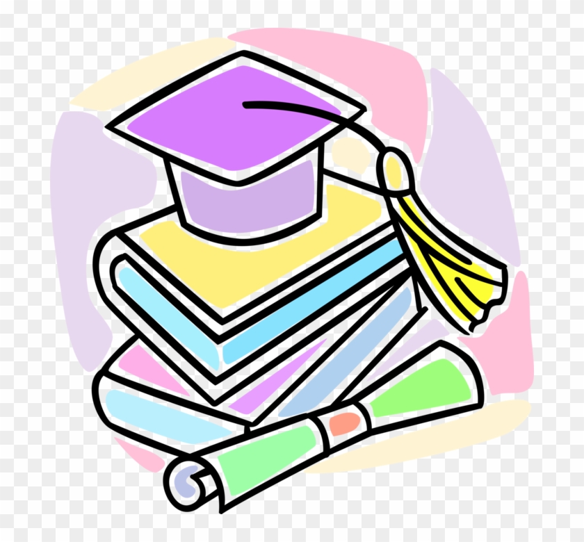 Vector Illustration Of School Graduate Mortarboard - Clip Art #1148080