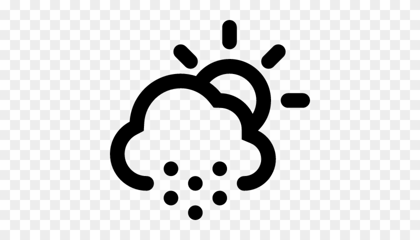 Cloudy Hail Day Weather Symbol Vector - Simbolo Granizo #1148284