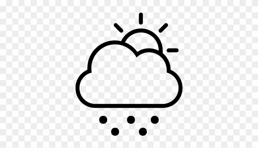 Snowy Day Outlined Weather Symbol Vector - Weather Symbol For Windy #1148288