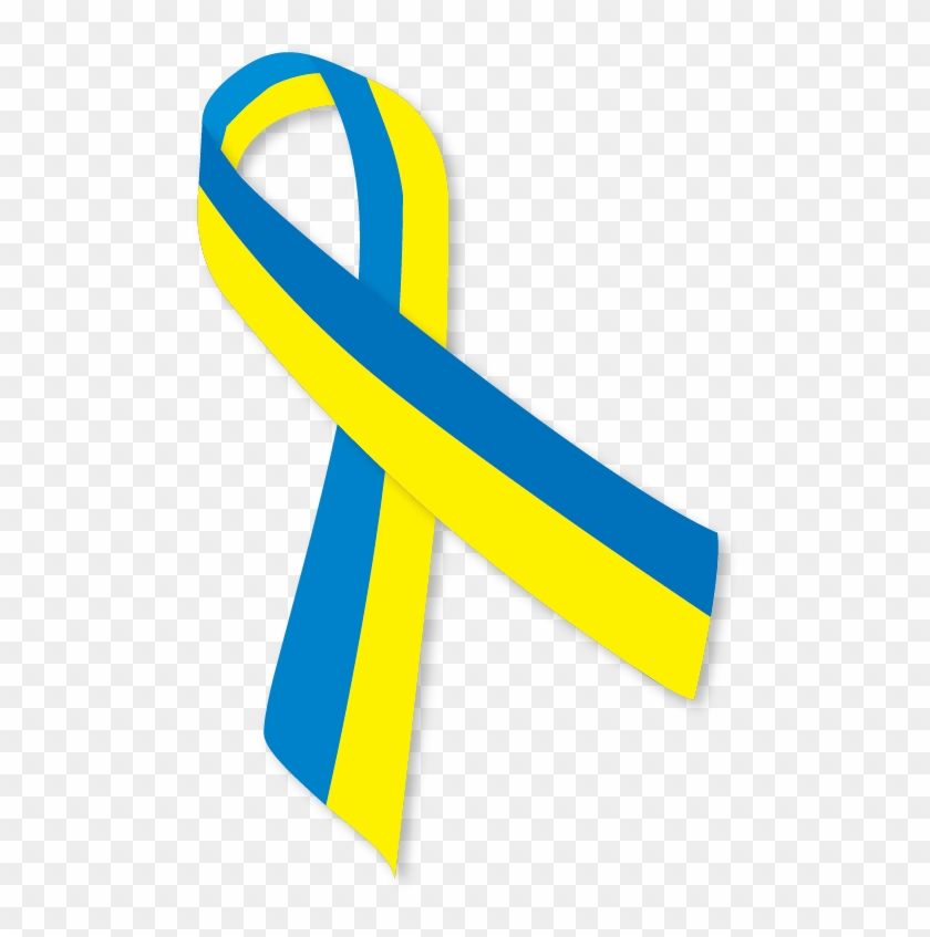 Blue And Yellow Ribbon Ua - Желто Синяя Лента #1148425