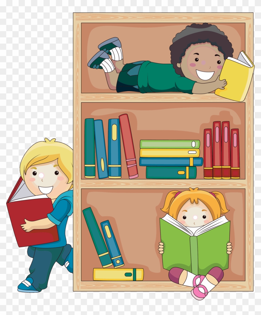 Book Buddies - Biblioteca Con Libros Dibujo - Free Transparent PNG Clipart  Images Download