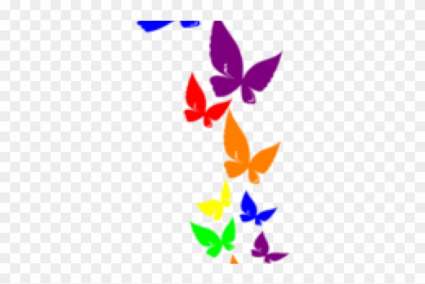 Rainbow Butterfly Clipart Cartoon - Clip Art #1148465