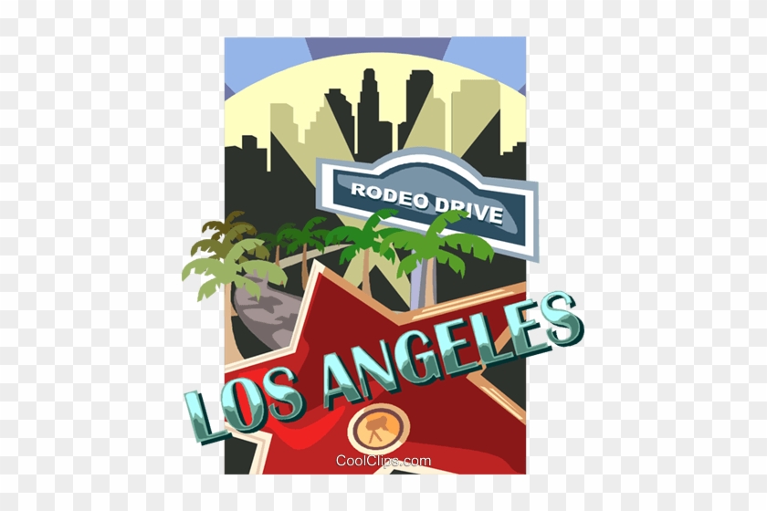 Los Angeles And Rodeo Drive Royalty Free Vector Clip - Rodeo Drive La Mousepad #1148528