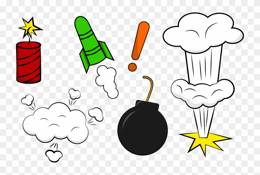 Comics Bomb Cartoon - Rocket Smoke Cartoon Png #1148602