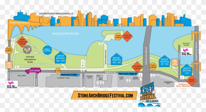 2018 Festival Map - Stone Arch Bridge Festival 2018 #1148623