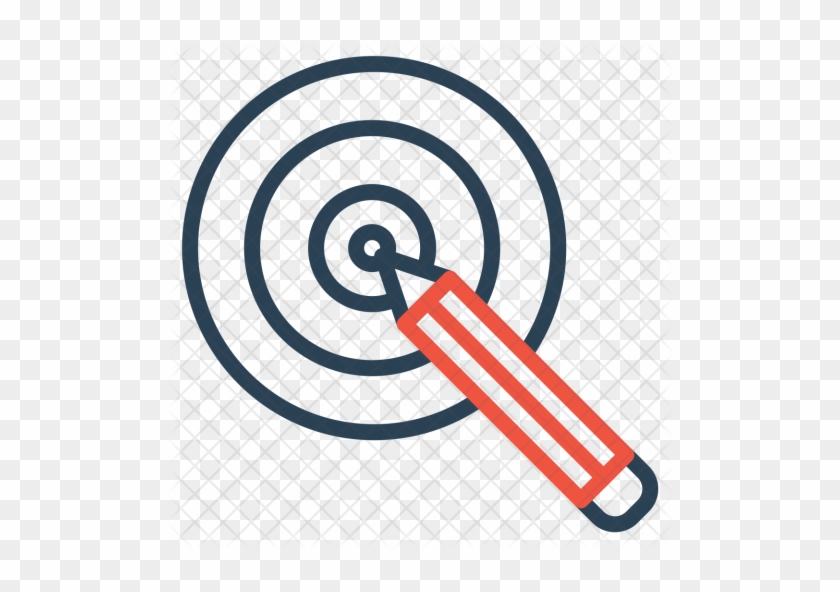 Pencil, Dart, Board, Idea, Goal, Target, Bullseye Icon - Bullseye #1148752