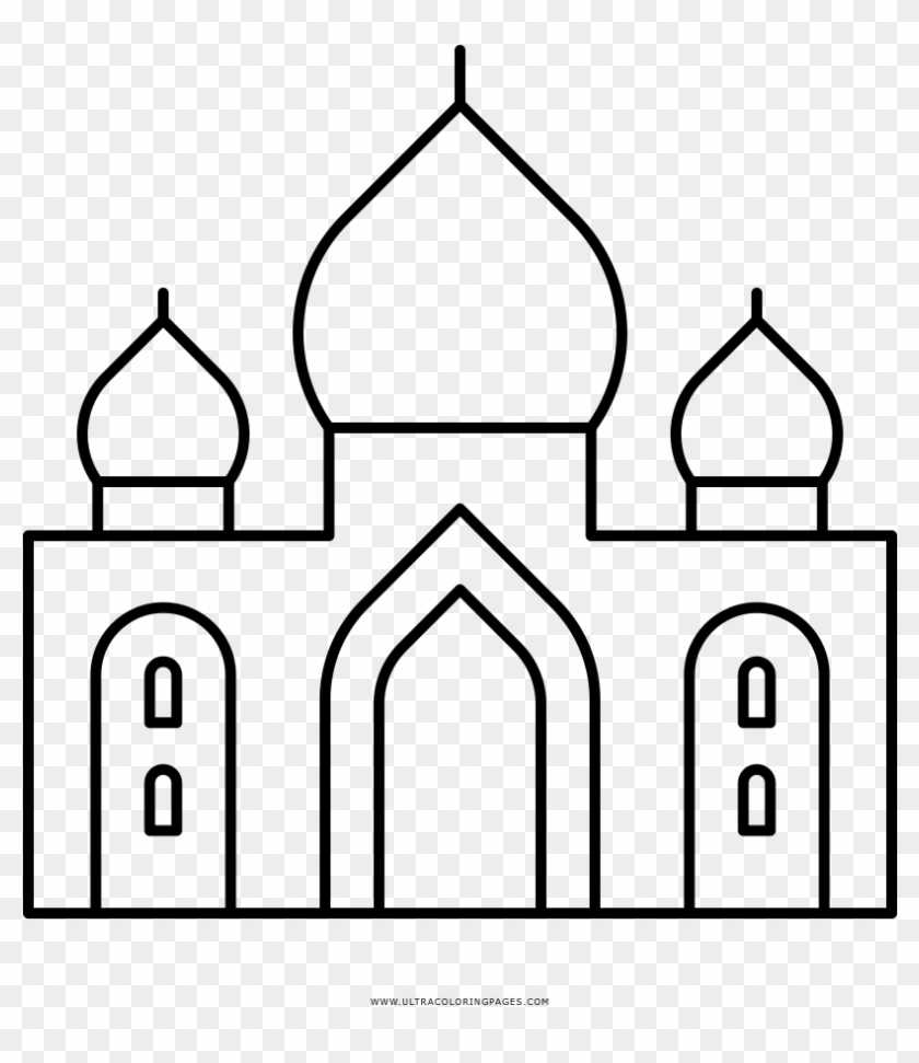 Taj Mahal Coloring Page - El Taj Mahal Dibujo #1149128