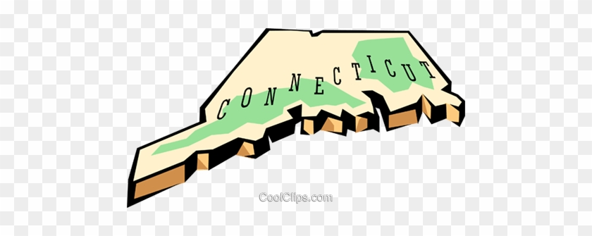 Connecticut State Map Royalty Free Vector Clip Art - Connecticut Clipart #1149137