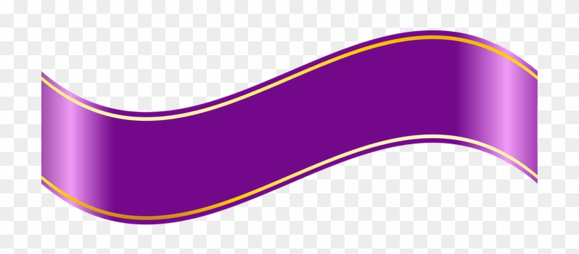 Purple Ribbon Cliparts - Purple Banner Ribbon Png #1149151