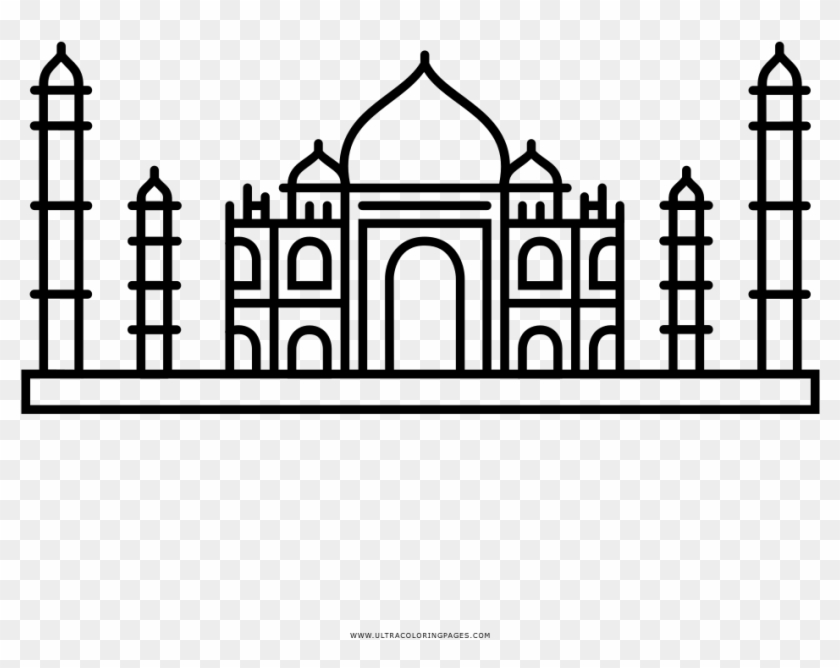 Dibujo De Taj Mahal Para Colorear - Taj Mahal Para Dibujar #1149155