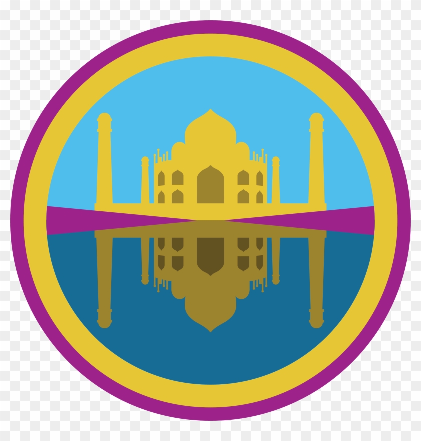 Taj Mahal Badge - Circle - Free Transparent PNG Clipart Images Download