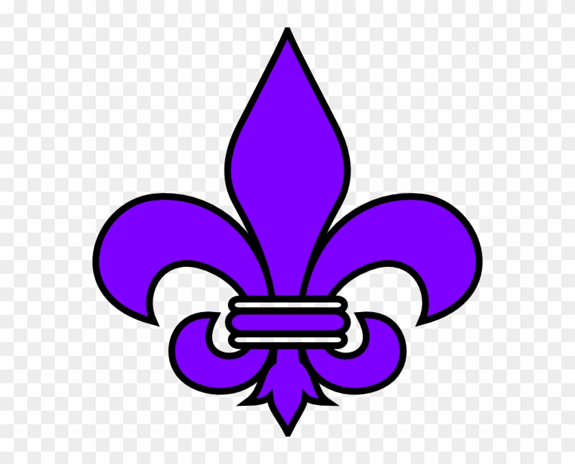 Purple Fleur De Lis Clip Art At Clker - St Joan Of Arc School Logo #1149363
