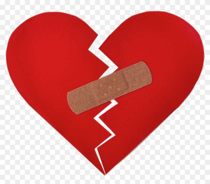 Broken Heart With Bandaid Transparent Png - Repair Heart #1149416