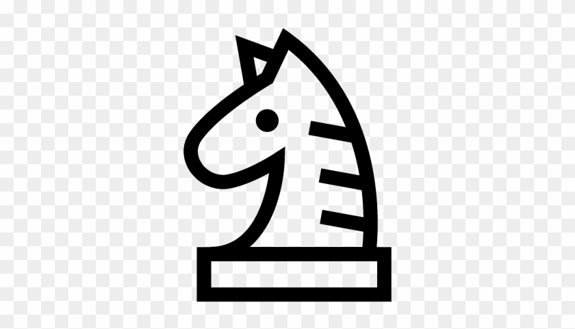 Knight Chess Piece Outline Vector - Chess #1149569