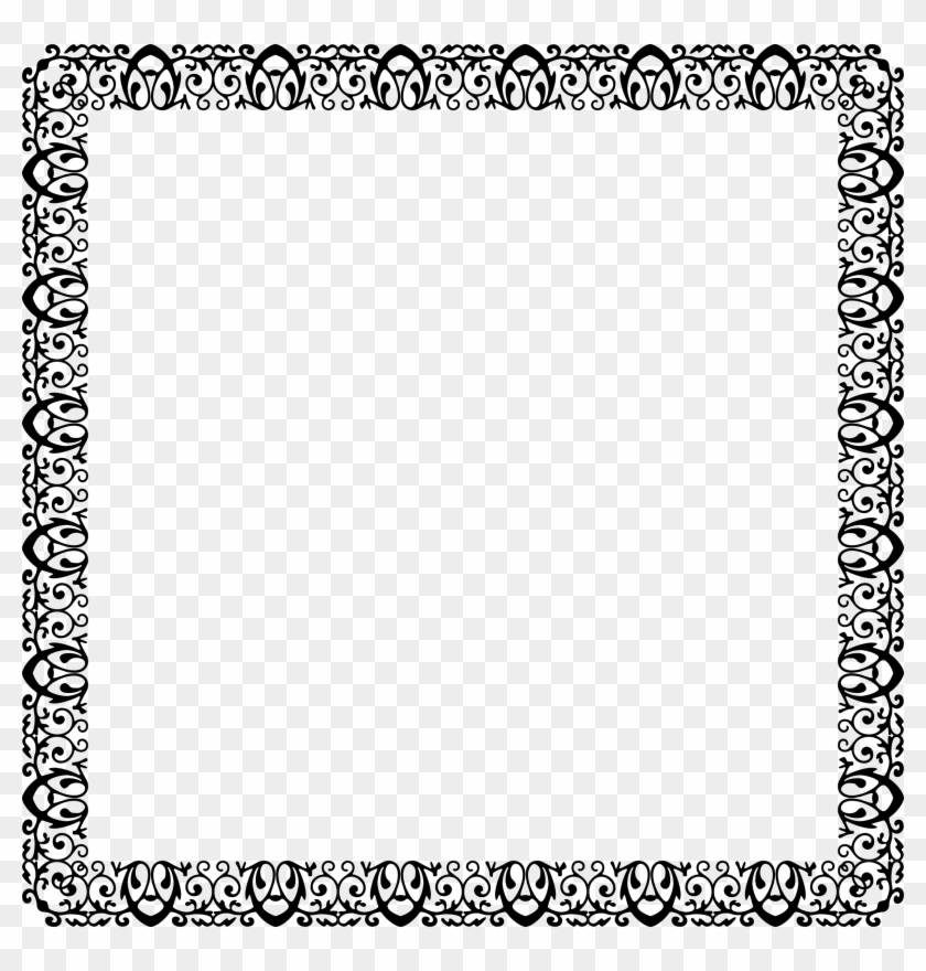 Decorative Ornamental Frame - Black And White Page Borders Printable #1149588