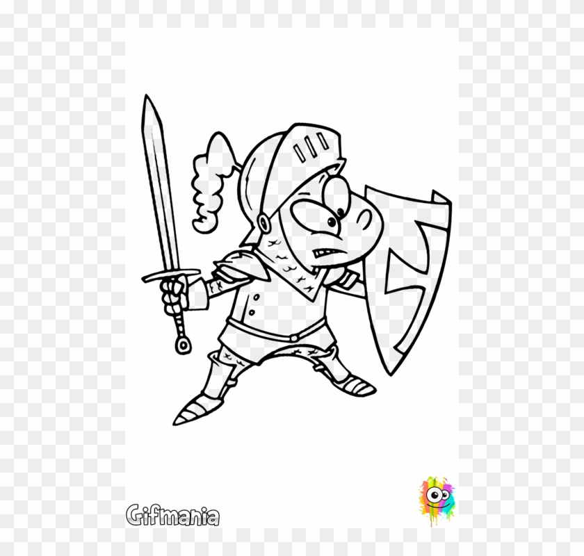Knight Boy Coloring Page - Knife #1149632