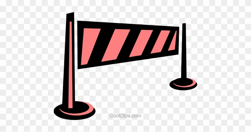 Road Barrier Royalty Free Vector Clip Art Illustration - Road Barrier Transparent Clipart #1149713