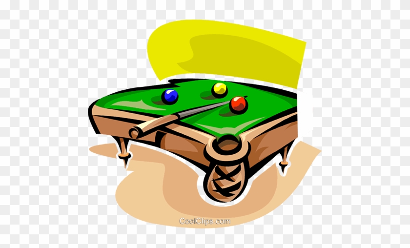 Pool Table Royalty Free Vector Clip Art Illustration - Cue Sports #1149884
