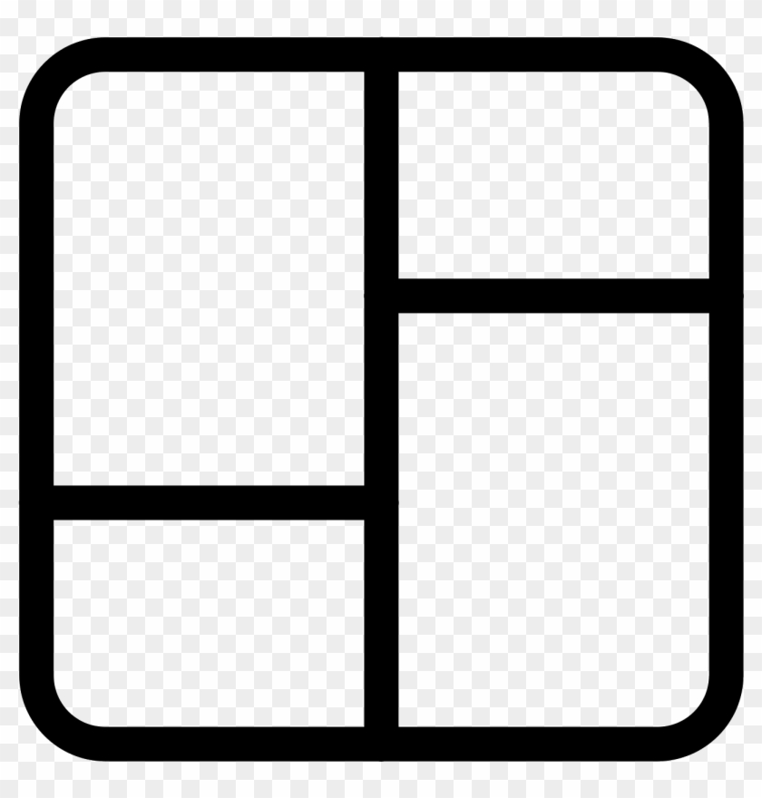 The Icon Is A Square Composed Of Four Separate Sized - Collage Icon Png #1149987