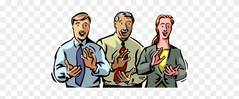 Businessmen And Women Clapping Royalty Free Vector - Clip Art #1150124