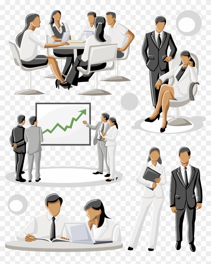 Businessperson Royalty-free Illustration - Cartoon Business People Vectors #1150209