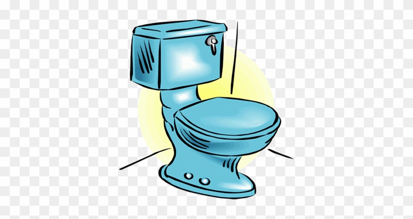 Fancy Clip Art Toilet All Dried Up A Lesson In Water - Blue Toilet Clipart #1150285