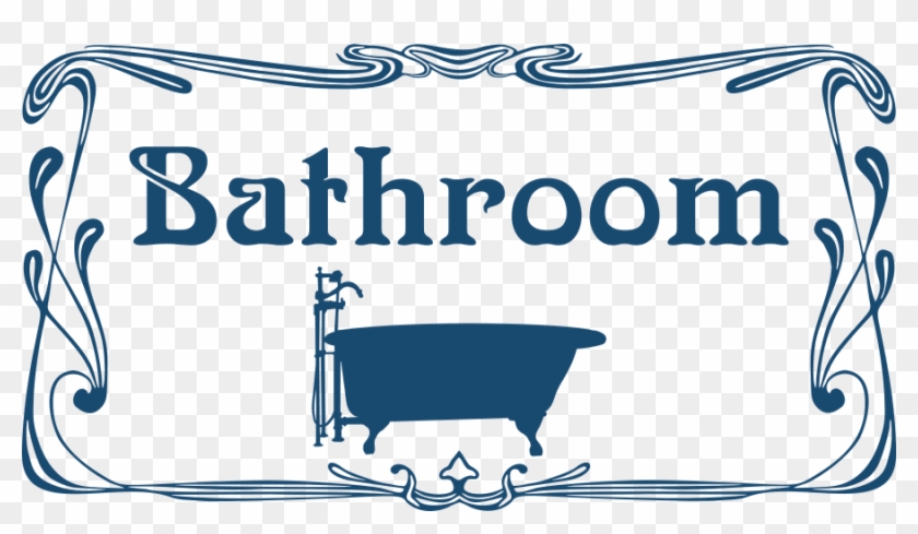 Toilet Clipart Border - Bathroom Sign For Home #1150301