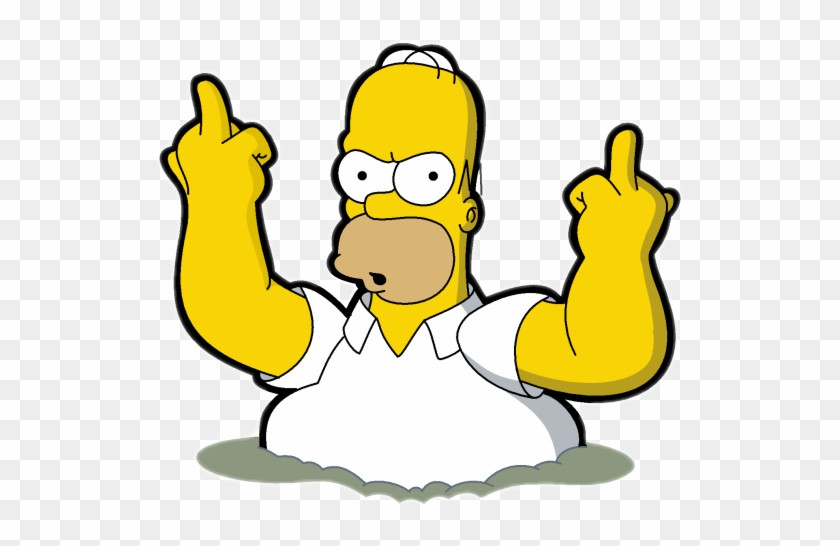 Homer Simpson Middle Finger #1150352