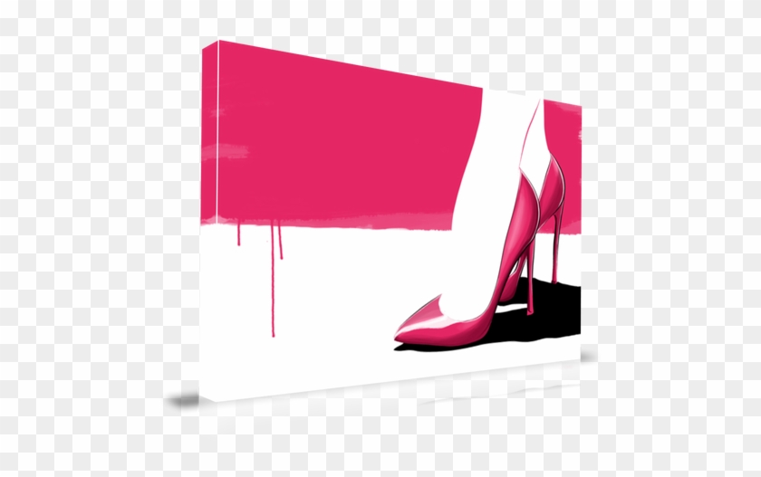 Framed Canvas Art - Pink Stilettos By Maxwell Dickson #1150537