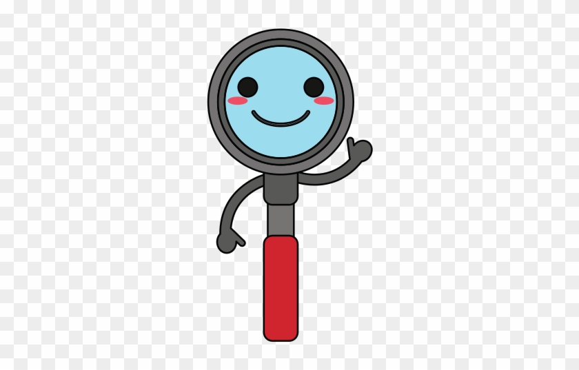 Magnifying Glass Happy Cartoon Character Waving Hand - Magnifying Glass Happy Cartoon Character Waving Hand #1150696