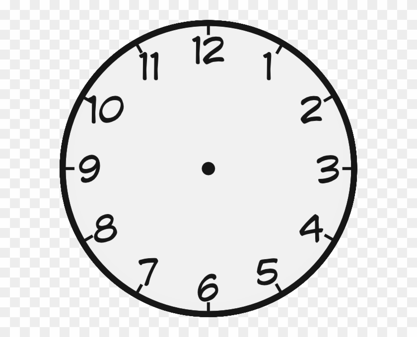 Clock Clipart Blank - Clock To The Half Hour - Free Transparent PNG