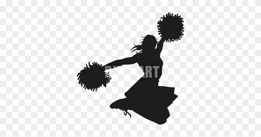 Cheerleader Silhouette Clip Art Clipart - Cheerleader Silhouette #1150837