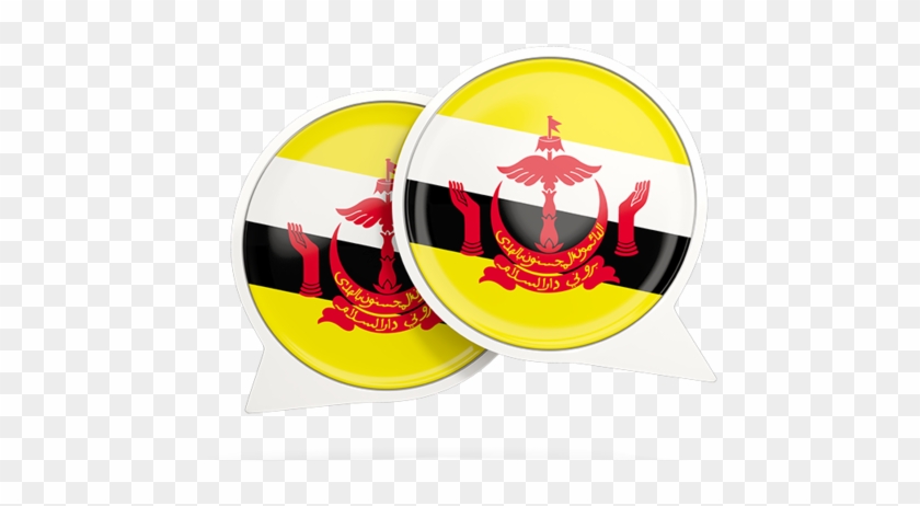 Illustration Of Flag Of Brunei - Brunei-flagge Rundes Keramik Ornament #1150847