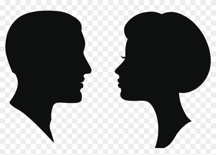 Silhouette Female Man Clip Art - Two Sides Of The Same Coin #1150991