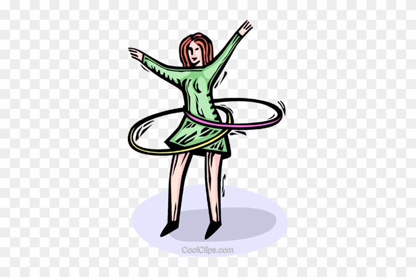 Woman With Two Hula Hoops Royalty Free Vector Clip - Woman With Two Hula Hoops Royalty Free Vector Clip #1151112