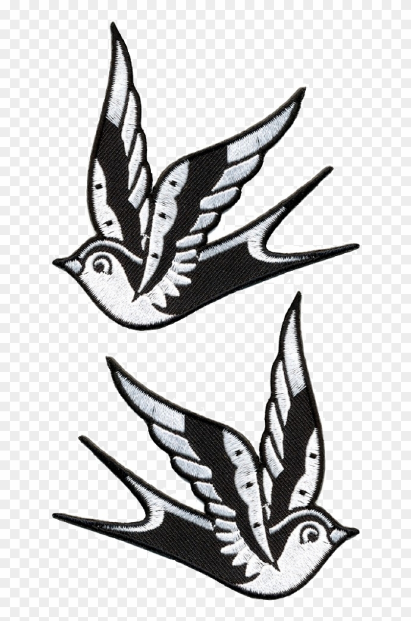 Sourpuss Clothing Sparrow Patches - Black And White Sparrows #1151134