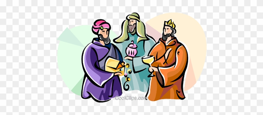 3 Wise Men Epiphany Royalty Free Vector Clip Art Illustration - Three Wise Men Gifts #1151157