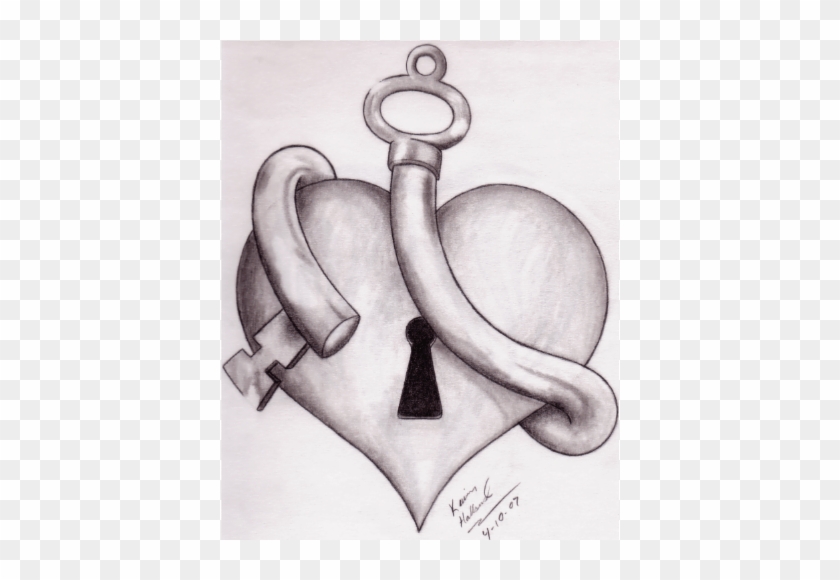 30 Heart Lock And Key Tattoo Ideas To Unlock Your Love - Key To My Heart Drawing #1151164