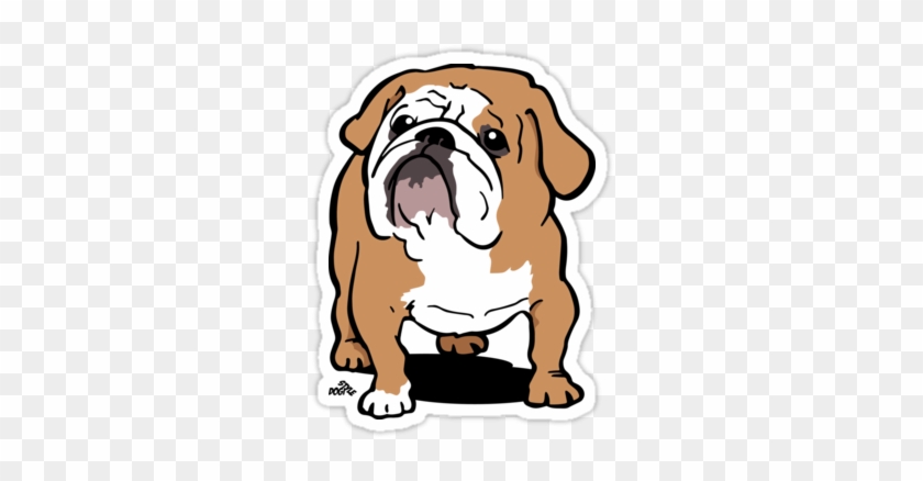 English Bulldog Cartoon P Sticker - English Bulldog Cartoon Dog Shirt T-shirts #1151186