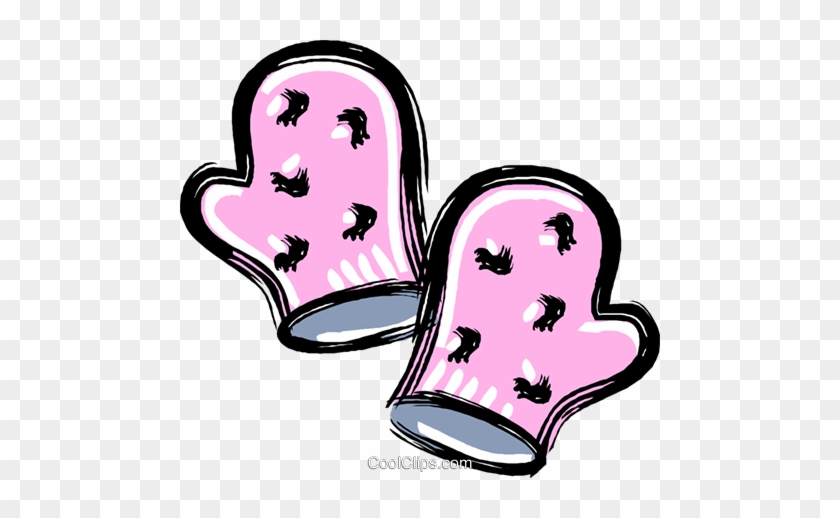 Oven Mitts Royalty Free Vector Clip Art Illustration - Mitten Clip Art #1151238