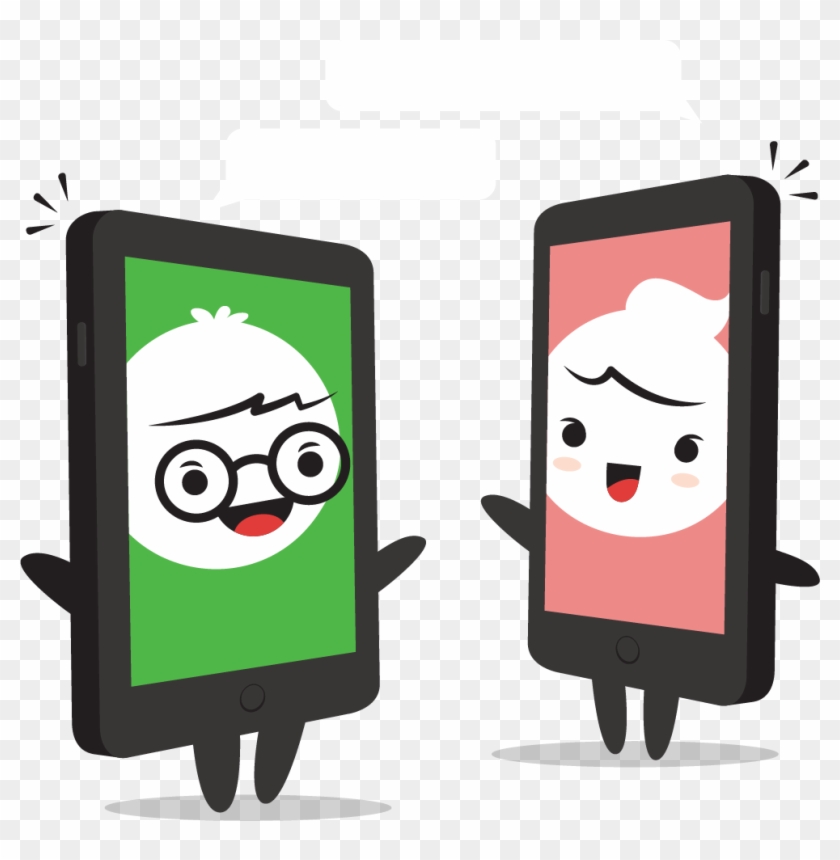 Cartoon Online Chat Clip Art - Smartphone Cartoon Png #1151248